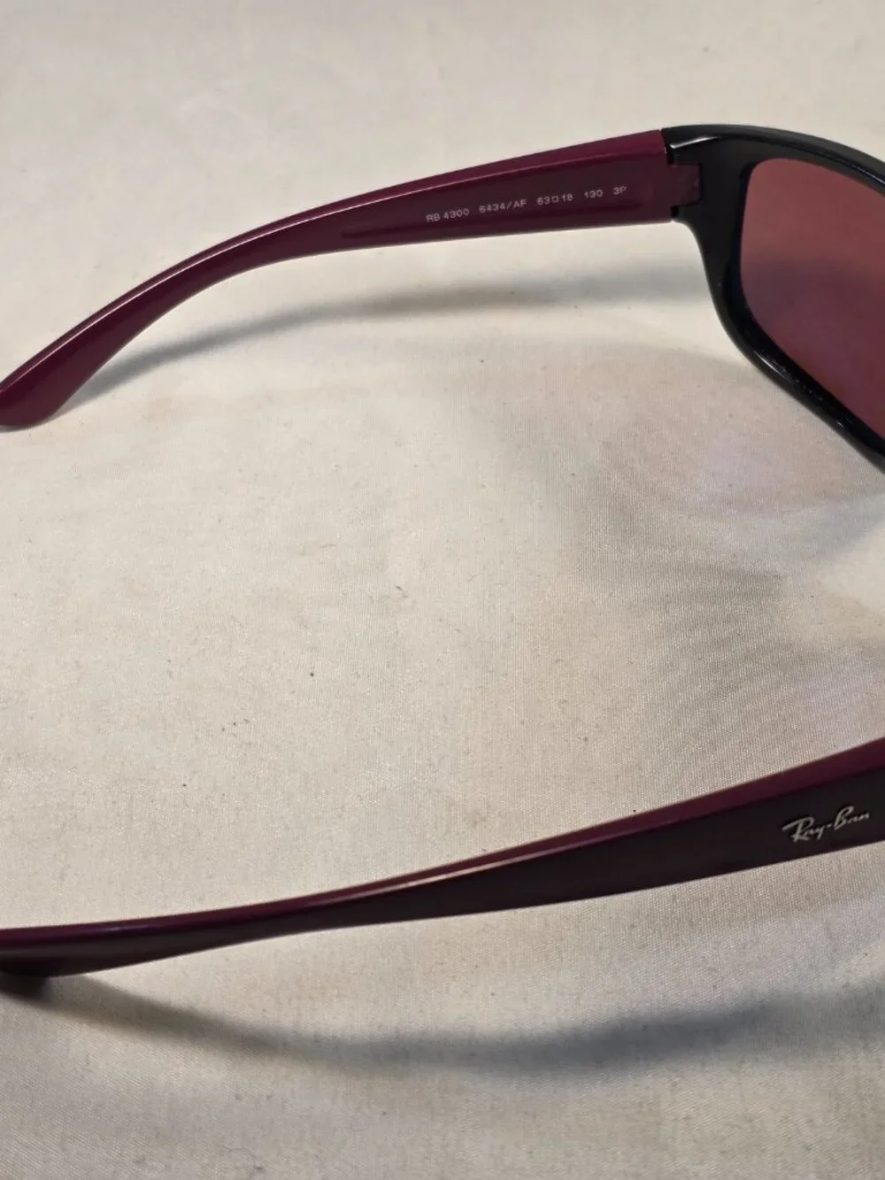 Ray-Ban Sunglasses Maroon and Black Men's rb4300 6434